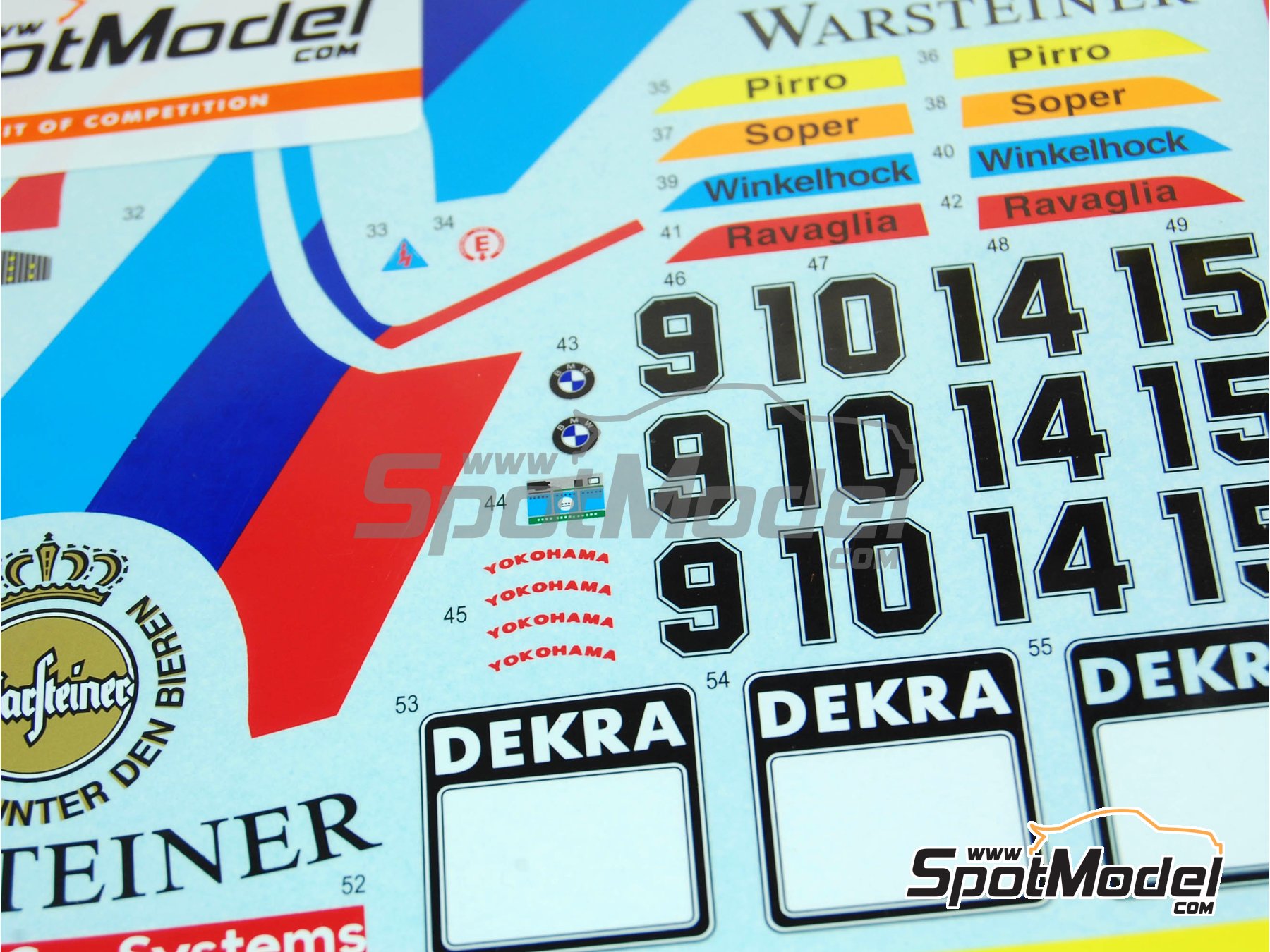 Image 4: BMW M3 Sport Evo patrocinado por Warsteiner - DTM - Deutsche Tourenwagen Masters 1992 | Decoraci&oacute;n en escala&nbsp;1/24 fabricado por Studio27 (ref.&nbsp;ST27-DC752C, tambien 4545310407522 y DC752C)