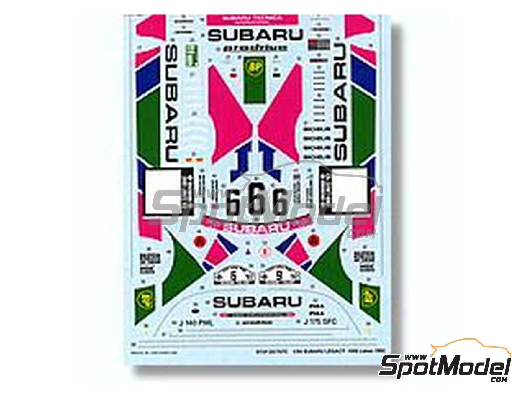 Image 2: Subaru Legacy RS Subaru Rally Europe Team sponsored by BP - 1000 Lakes Finland Rally 1992 | Marking / livery in 1/24 scale manufactured by Studio27 (ref.&nbsp;ST27-DC757C, also 4545310407577 and DC757C)