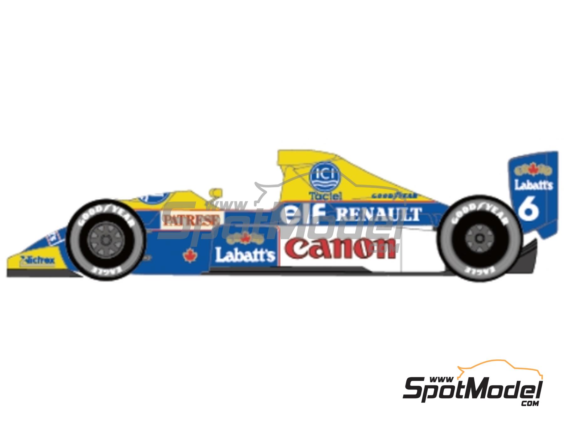 Studio27 DC866B: Marking / livery 1/20 scale - Williams Renault