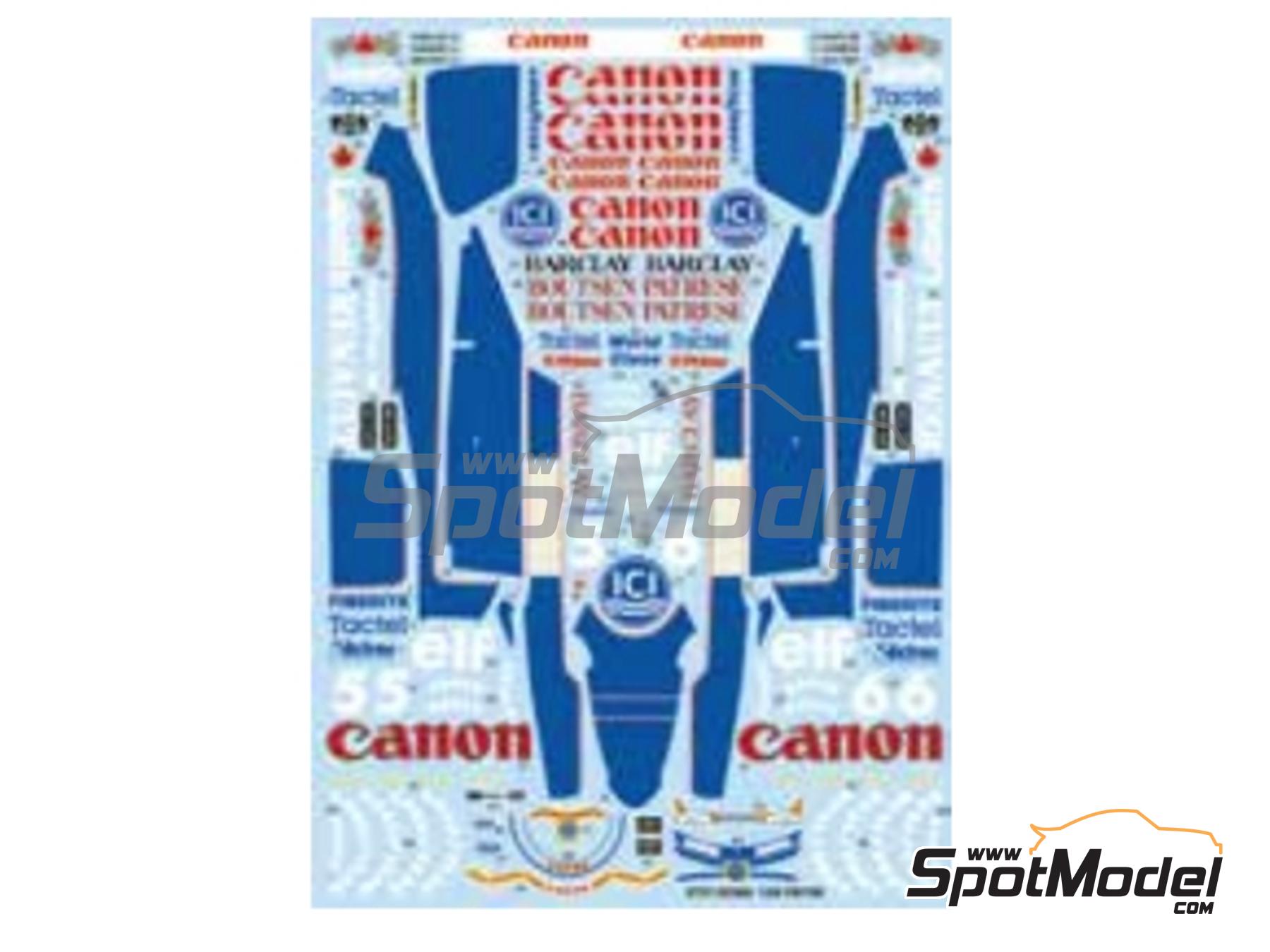 Image 2: Williams Renault FW13B Williams Grand Prix Engineering Team sponsored by Canon, Labatt's - FIA Formula 1 World Championship 1990 | Marking / livery in 1/20 scale manufactured by Studio27 (ref.&nbsp;ST27-DC866B, also 4545310021544 and DC866B)