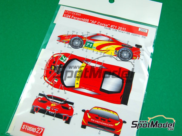 Studio27 DC895: Marking / livery 1/24 scale - Ferrari 458 Studio27 DC895: Marking / livery 1/24 scale - Ferrari 458