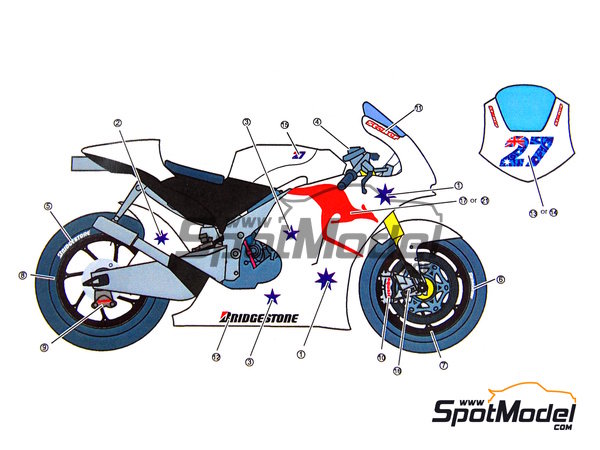 Studio27 DC913: Marking / livery 1/12 scale - Honda RC212V #27