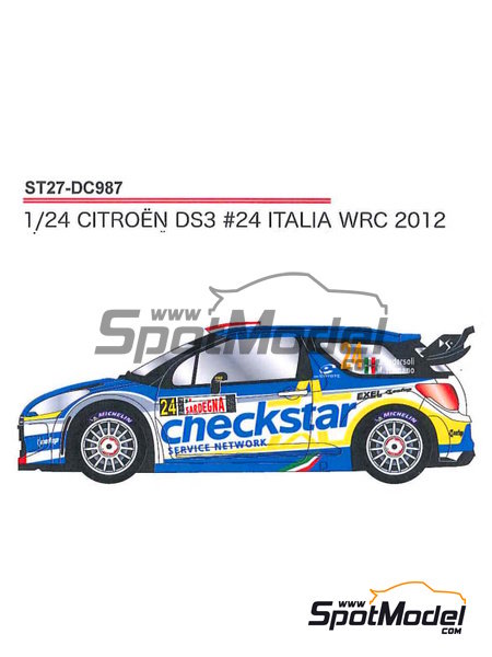 Heller 80758: Maqueta de coche escala 1/24 - Citroen DS3 WRC 2013 (ref.  80758)