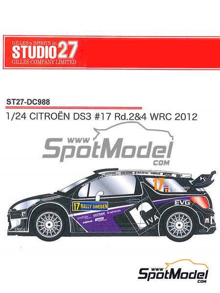 Citroen DS3 WRC (80758) en 1:24 - Heller