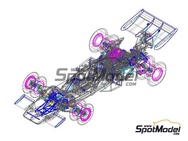 Lotus Ford Type 72D Lotus Team sponsored by John Player Special - Formula 1  World Championship 1972. Car scale model kit in 1/20 scale manufactured by