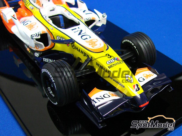 Renault R27 Renault F1 Team sponsored by ING - Austrian Formula 1 Grand  Prix 2007. Car scale model kit in 1/20 scale manufactured by Studio27 (ref.  ST