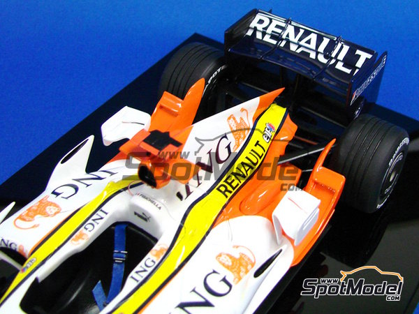 Renault R26 30 aniversario Equipo Renault F1 patrocinado por ELF - Gran  Premio de Fórmula 1 de Inglaterra 2007. Maqueta de coche en escala 1/43  fabric