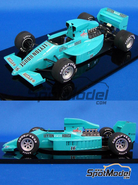 Leyton House March 871 Leyton House March Racing Team sponsored by Cobra -  San Marino Formula 1 Grand Prix 1987. Car scale model kit in 1/20 scale man