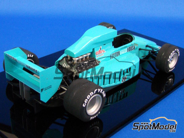 Leyton House March 871 Leyton House March Racing Team sponsored by Cobra -  San Marino Formula 1 Grand Prix 1987. Car scale model kit in 1/20 scale man