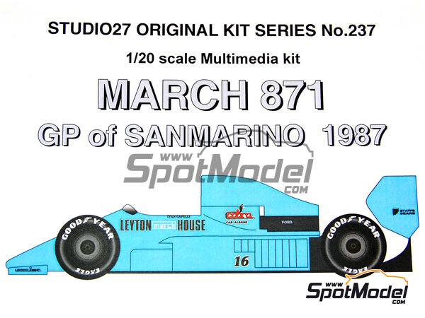 Studio27 FK20237: Car scale model kit 1/20 scale - Leyton House