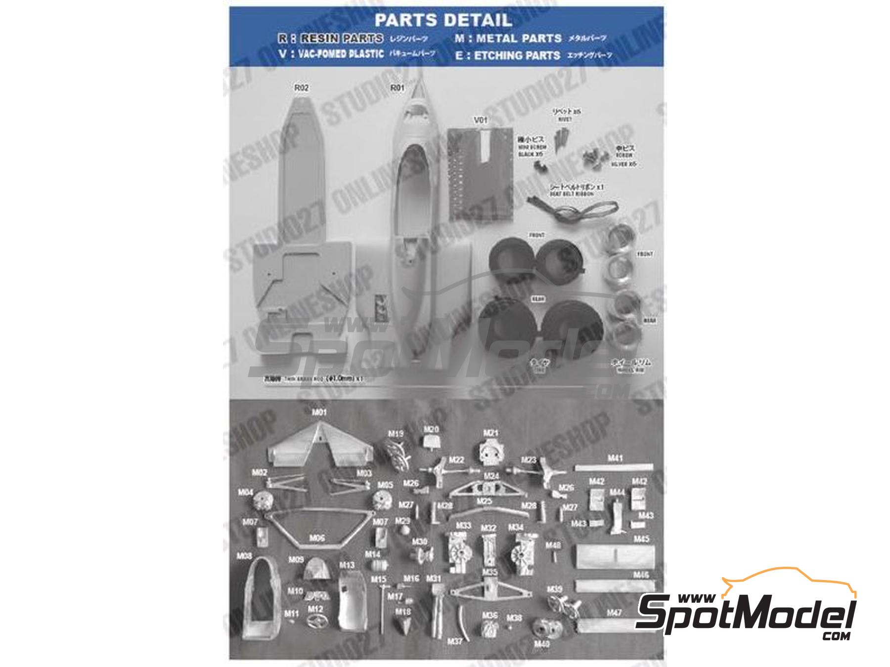 Image 2: Brabham BMW BT53 sponsored by Parmalat - British Formula 1 Grand Prix 1984 | Car scale model kit in 1/20 scale manufactured by Studio27 (ref. ST27-FK20321, also 4545310012047 and FK20321)