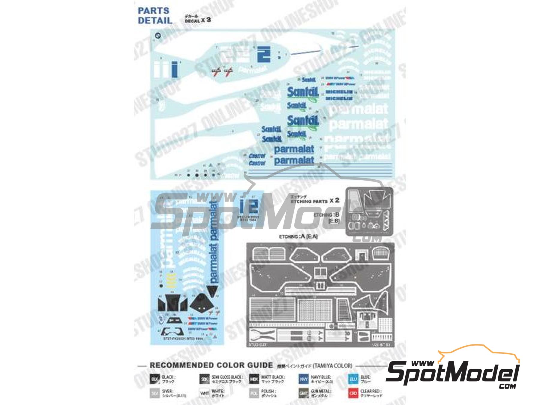 Image 3: Brabham BMW BT53 sponsored by Parmalat - British Formula 1 Grand Prix 1984 | Car scale model kit in 1/20 scale manufactured by Studio27 (ref. ST27-FK20321, also 4545310012047 and FK20321)