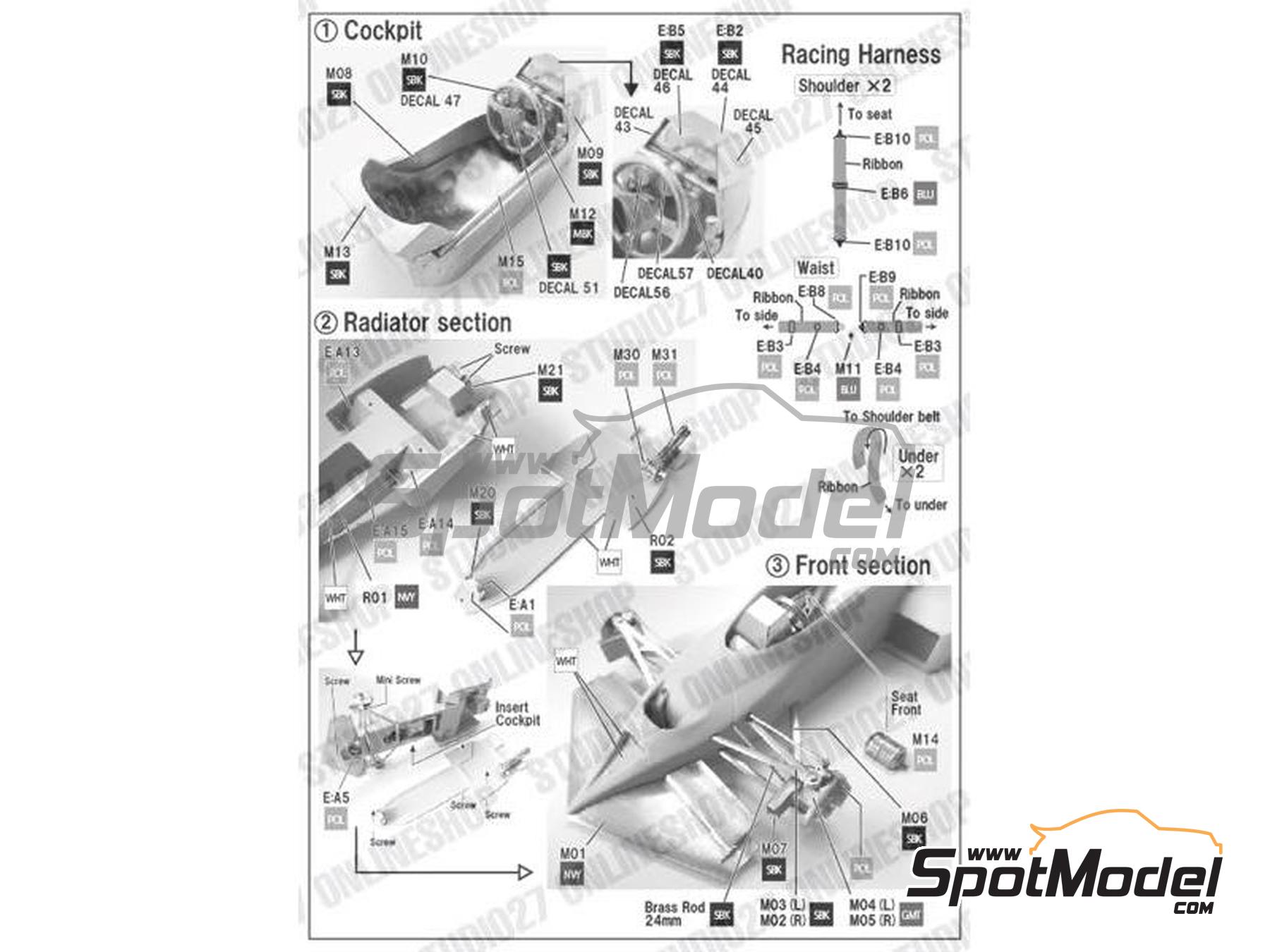 Image 5: Brabham BMW BT53 sponsored by Parmalat - British Formula 1 Grand Prix 1984 | Car scale model kit in 1/20 scale manufactured by Studio27 (ref. ST27-FK20321, also 4545310012047 and FK20321)