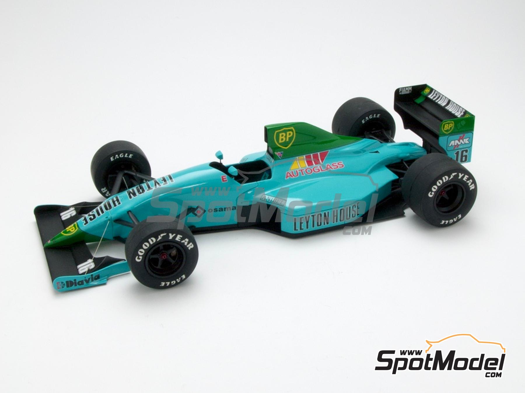 Image 1: March-Judd CG891 patrocinado por Leyton House, Carglass - Gran Premio de Formula 1 de M&oacute;naco 1989 | Maqueta de coche en escala&nbsp;1/20 fabricado por Studio27 (ref.&nbsp;ST27-FK20329, tambien 4545310013679 y FK20329)