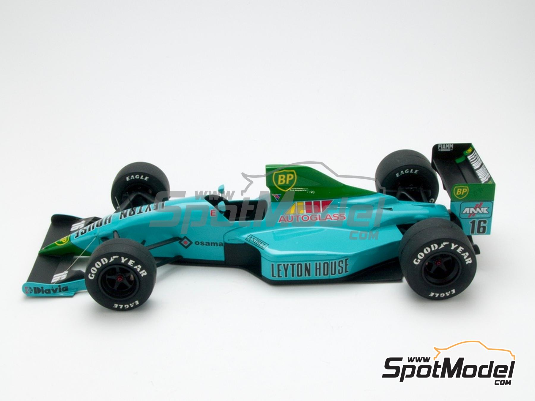 Image 2: March-Judd CG891 patrocinado por Leyton House, Carglass - Gran Premio de Formula 1 de M&oacute;naco 1989 | Maqueta de coche en escala&nbsp;1/20 fabricado por Studio27 (ref.&nbsp;ST27-FK20329, tambien 4545310013679 y FK20329)