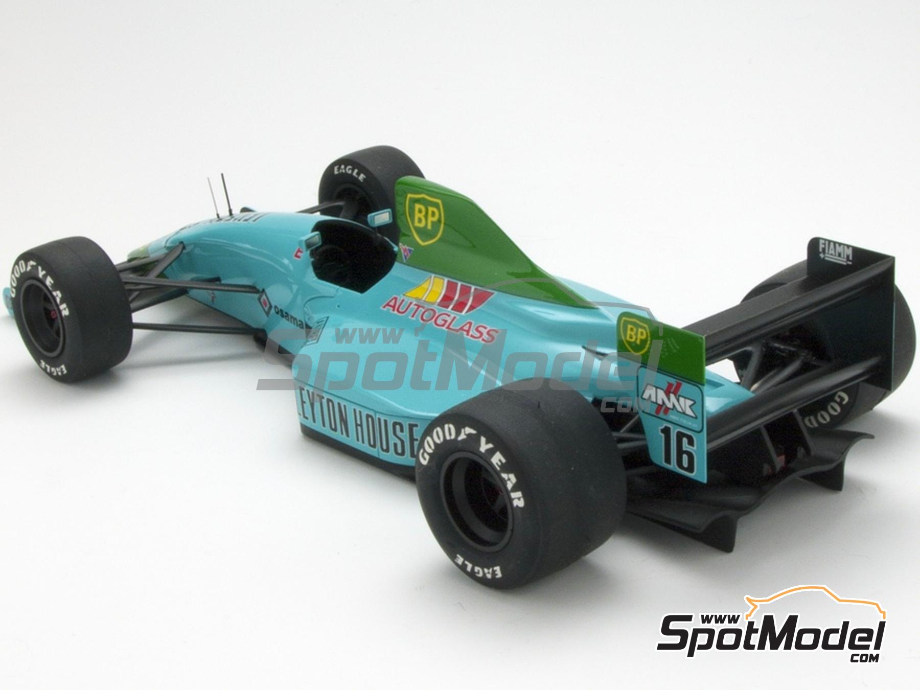 Image 7: March-Judd CG891 patrocinado por Leyton House, Carglass - Gran Premio de Formula 1 de M&oacute;naco 1989 | Maqueta de coche en escala&nbsp;1/20 fabricado por Studio27 (ref.&nbsp;ST27-FK20329, tambien 4545310013679 y FK20329)