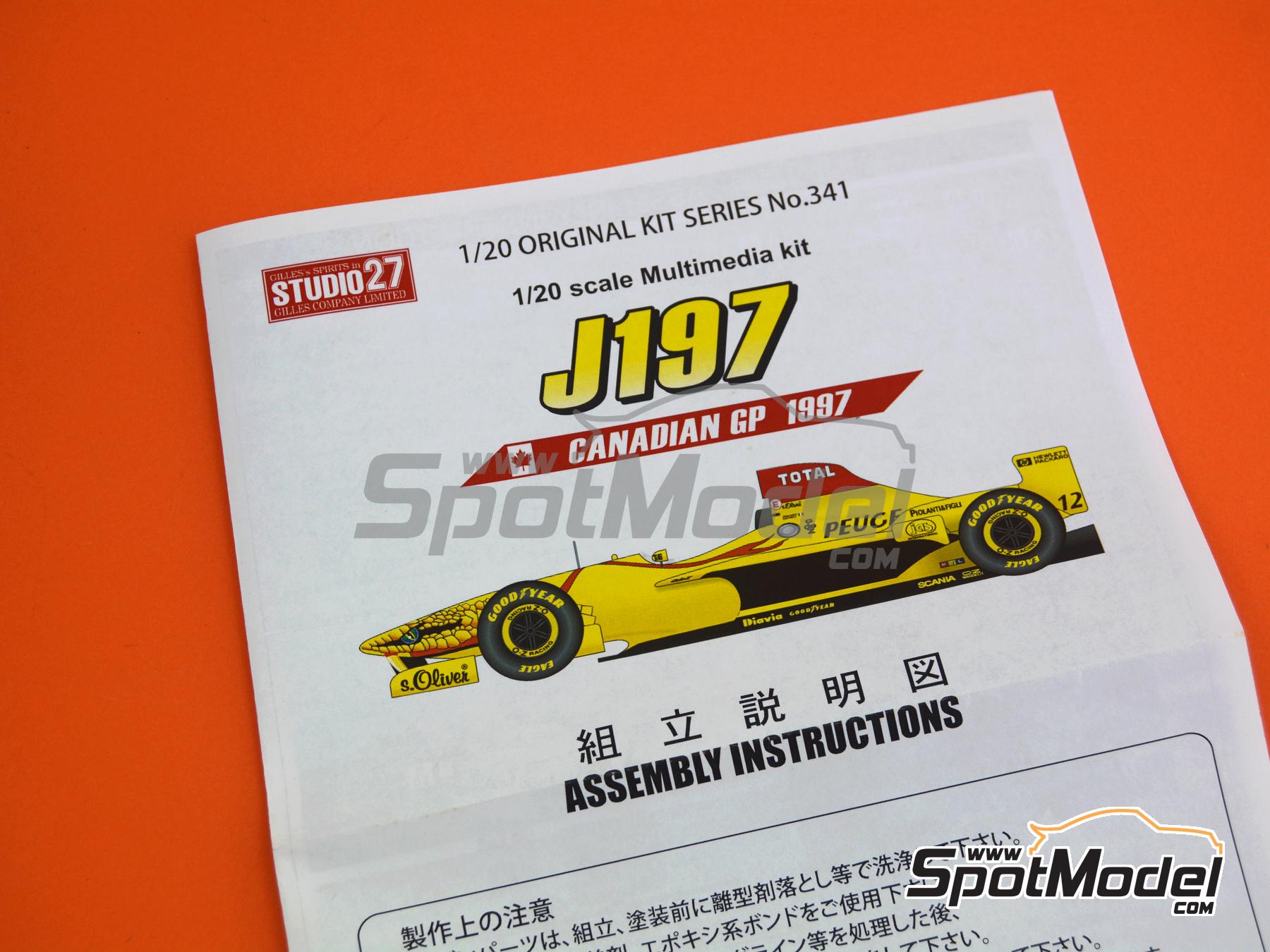 Studio27 FK20341: Car scale model kit 1/20 scale - Jordan Peugeot