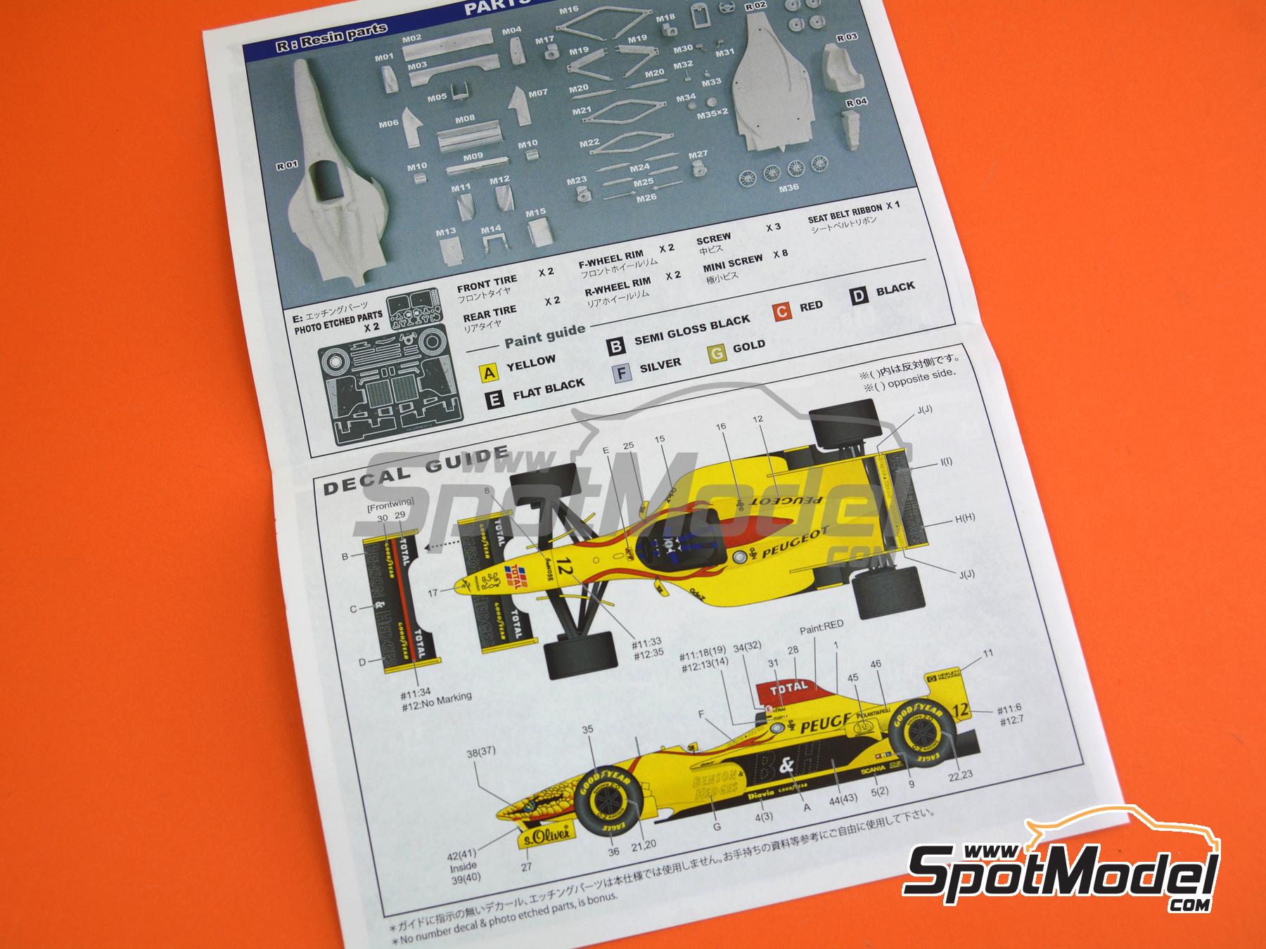 Studio27 FK20341: Car scale model kit 1/20 scale - Jordan Peugeot