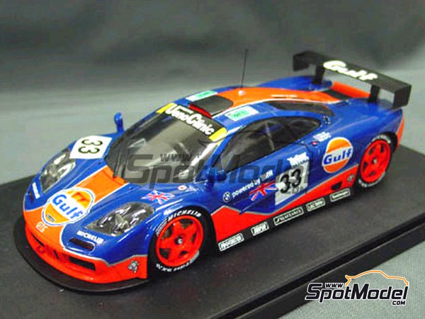 McLaren F1 GTR sponsored by Gulf - 24 Hours Le Mans 1996. Car scale model  kit in 1/24 scale manufactured by Studio27 (ref. ST27-FK2472, also 454531032