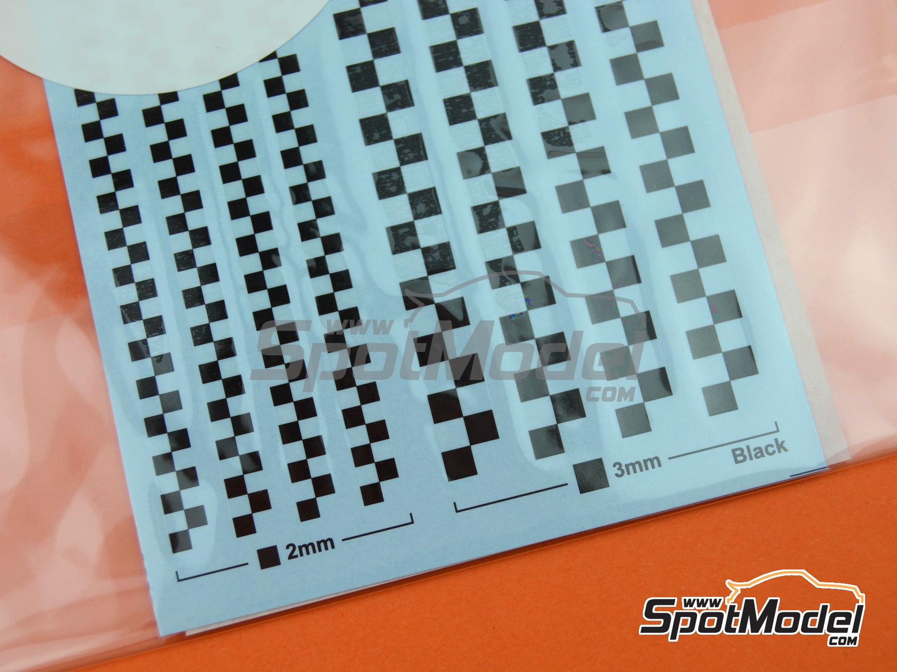 Image 3: Chequered lines 2mm and 3mm | Decals manufactured by Studio27 (ref.&nbsp;ST27-FP0052, also 4545310020752 and FP0052)