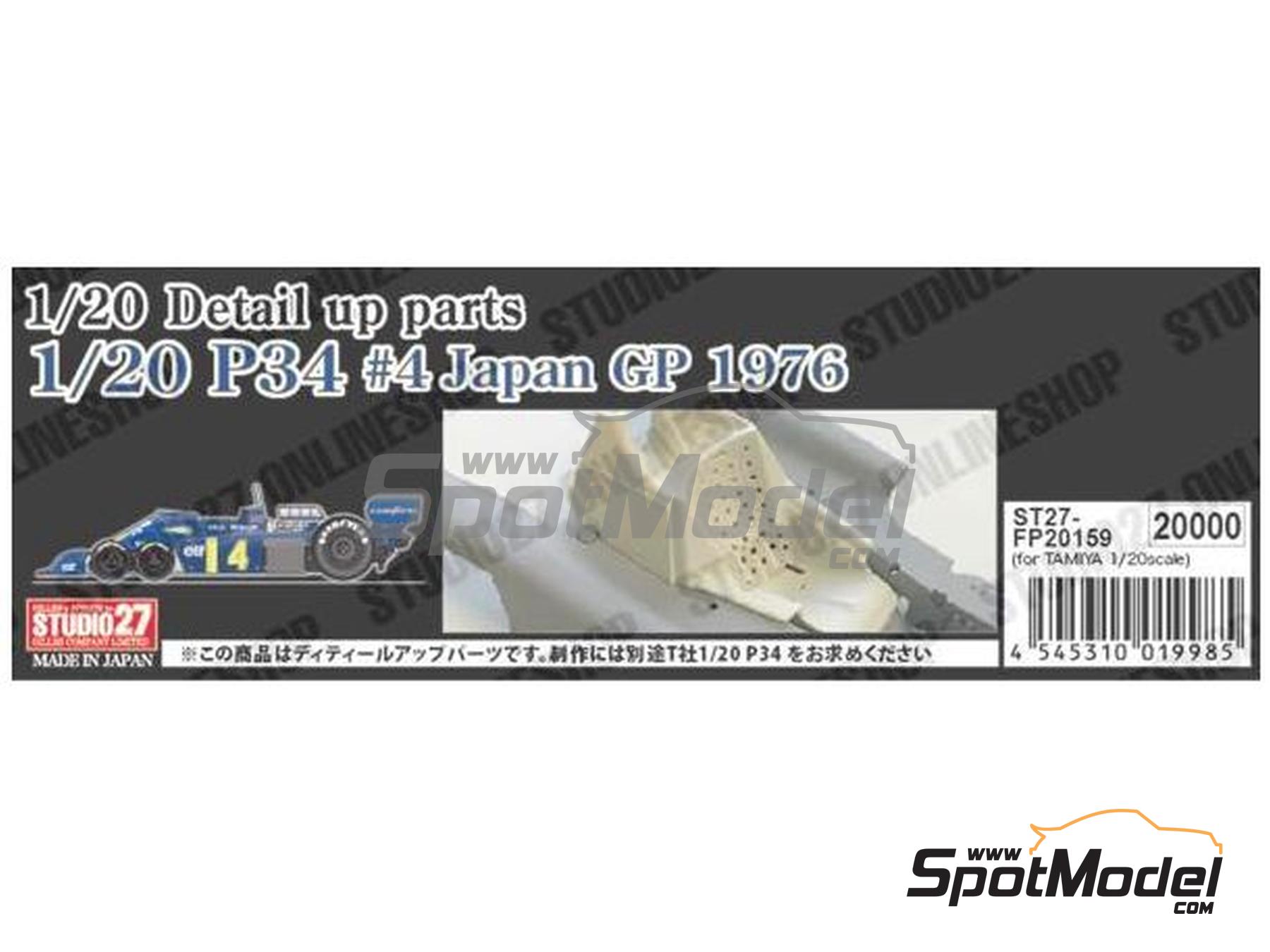 Image 1: Tyrrell Ford P34 sponsored by ELF - Japanese Formula 1 Grand Prix 1976 | Detail up set in 1/20 scale manufactured by Studio27 (ref.&nbsp;ST27-FP20159, also 4545310019985 and FP20159)