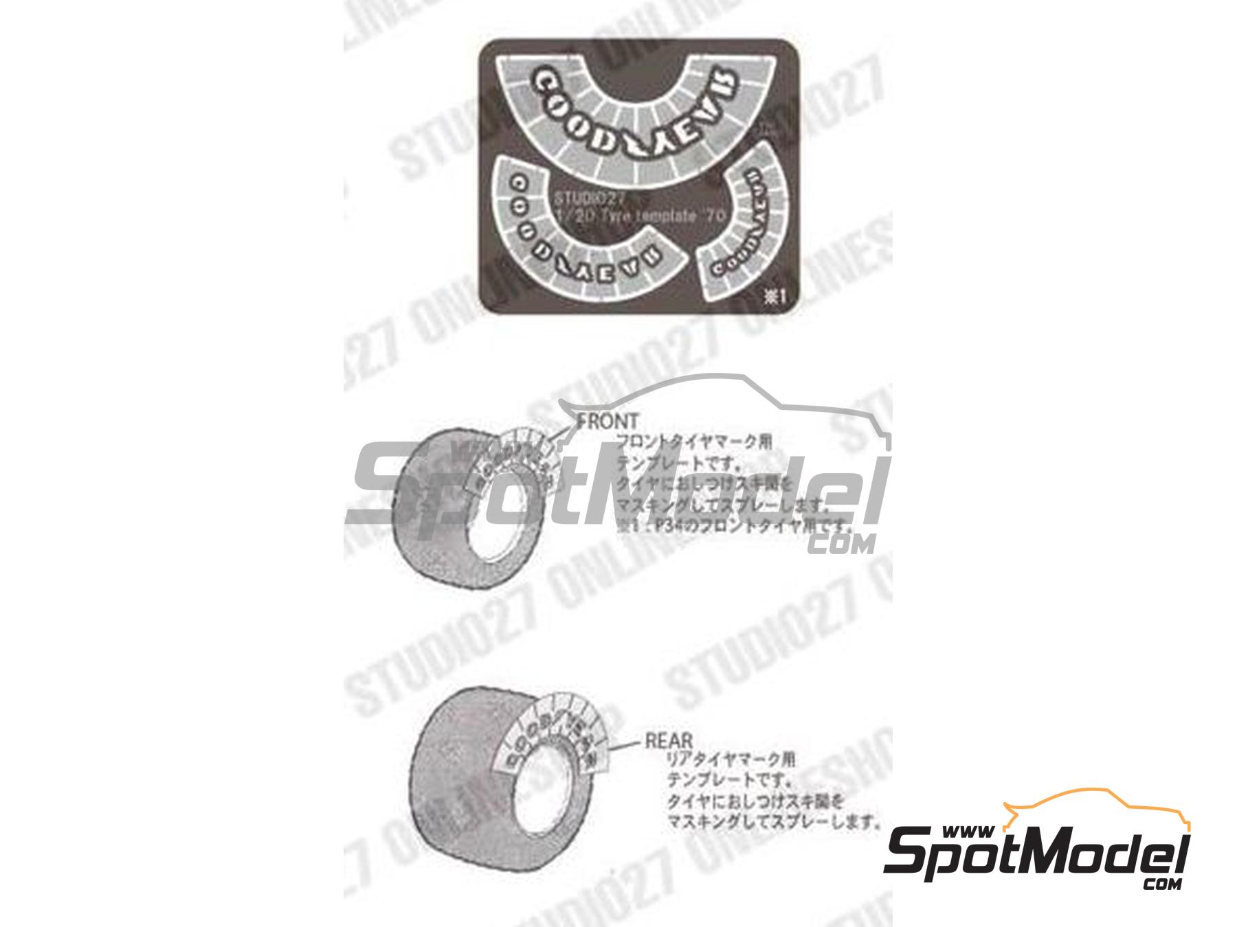 Image 7: Tyrrell Ford P34 sponsored by ELF - Japanese Formula 1 Grand Prix 1976 | Detail up set in 1/20 scale manufactured by Studio27 (ref.&nbsp;ST27-FP20159, also 4545310019985 and FP20159)