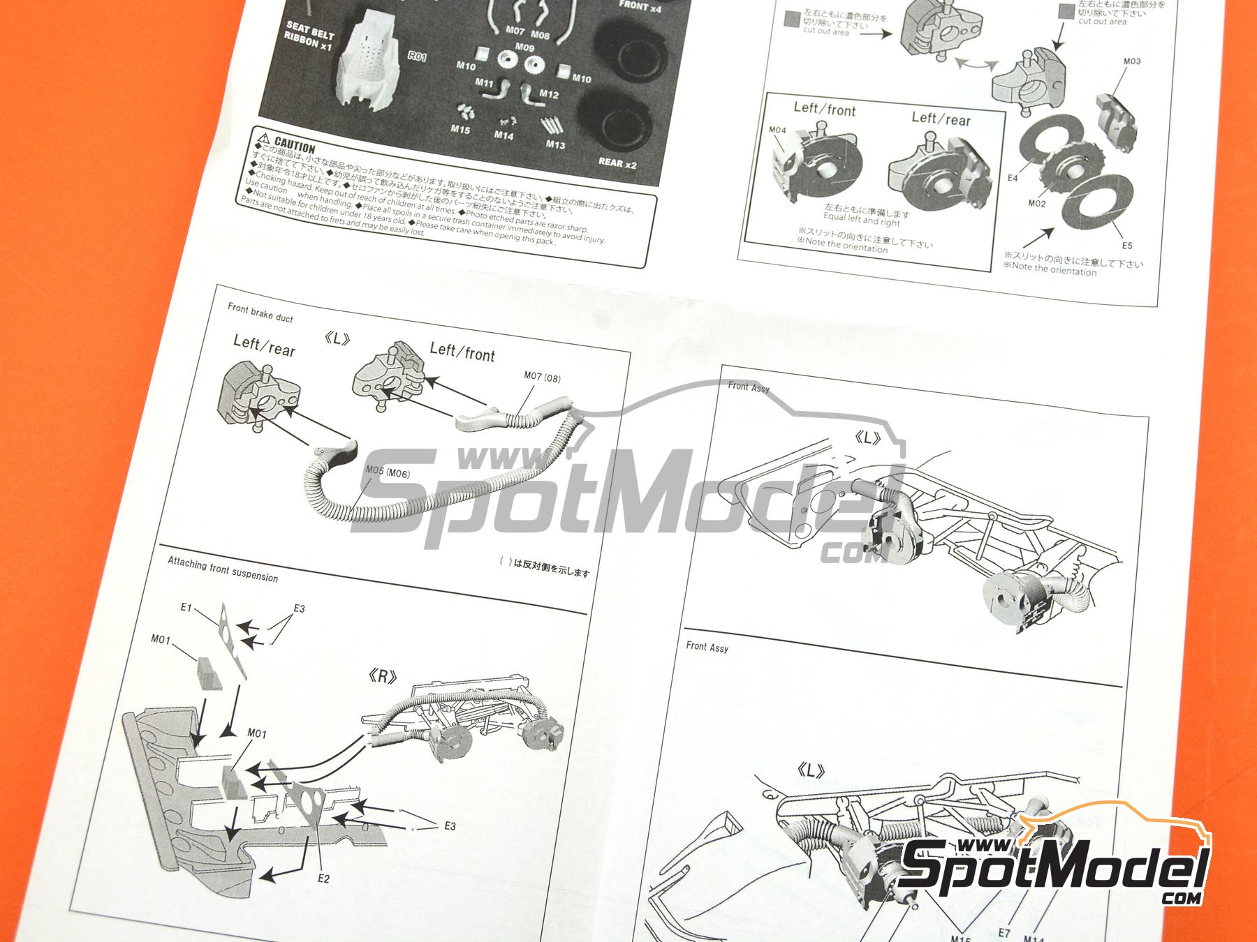 Image 15: Tyrrell Ford P34 sponsored by ELF - Japanese Formula 1 Grand Prix 1976 | Detail up set in 1/20 scale manufactured by Studio27 (ref.&nbsp;ST27-FP20159, also 4545310019985 and FP20159)
