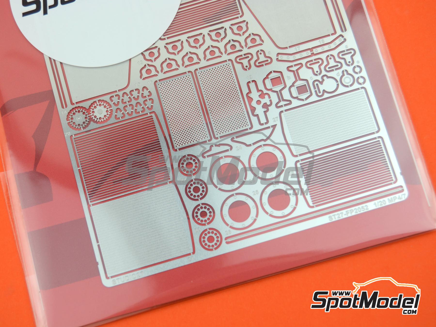 Image 3: McLaren Honda MP4/7 | Detail up set in 1/20 scale manufactured by Studio27 (ref.&nbsp;ST27-FP20162, also 4545310020943 and FP20162)