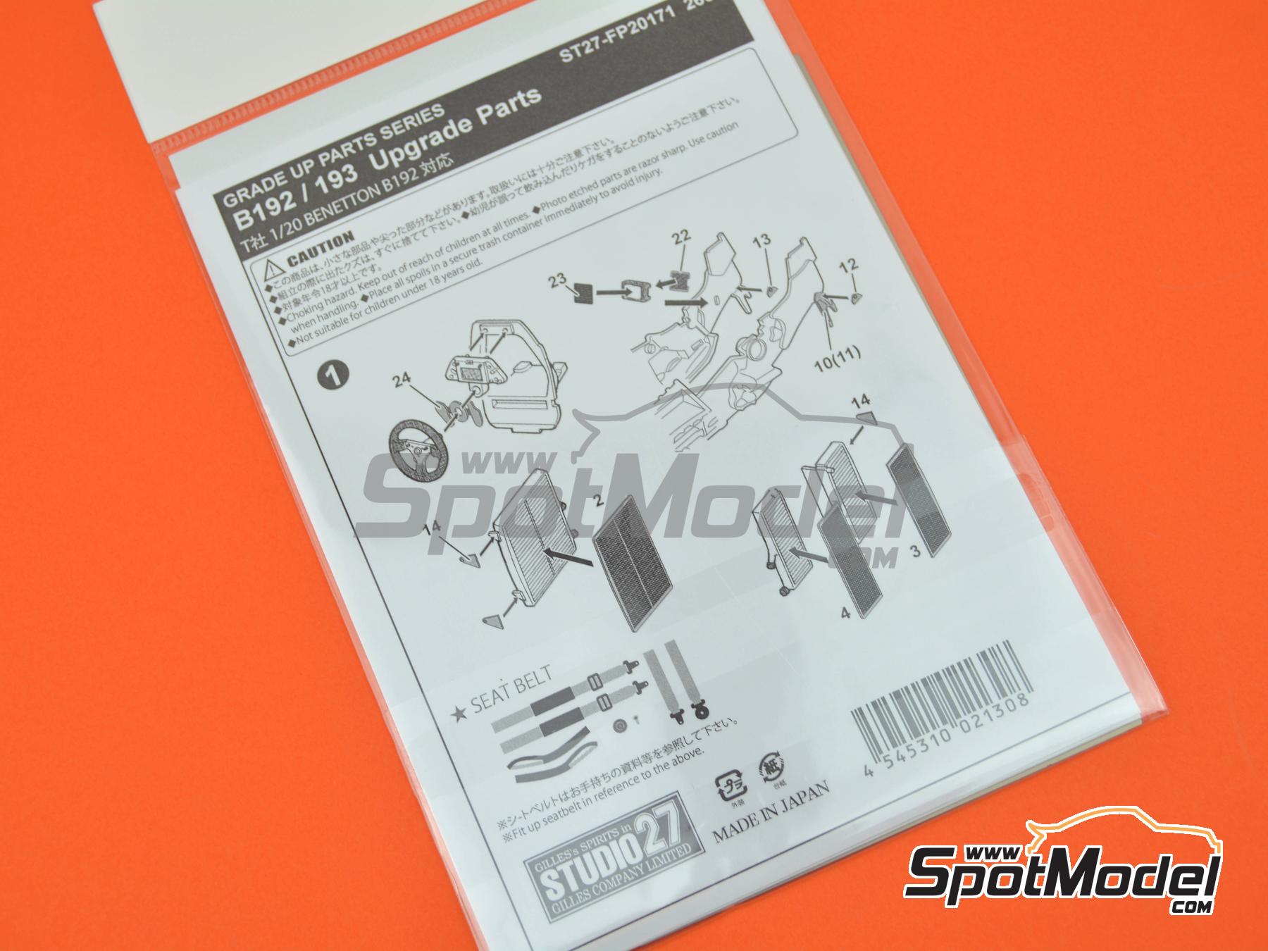 Image 5: Benetton Ford B192/B193 | Detail up set in 1/20 scale manufactured by Studio27 (ref.&nbsp;ST27-FP20171, also 4545310021308 and FP20171)