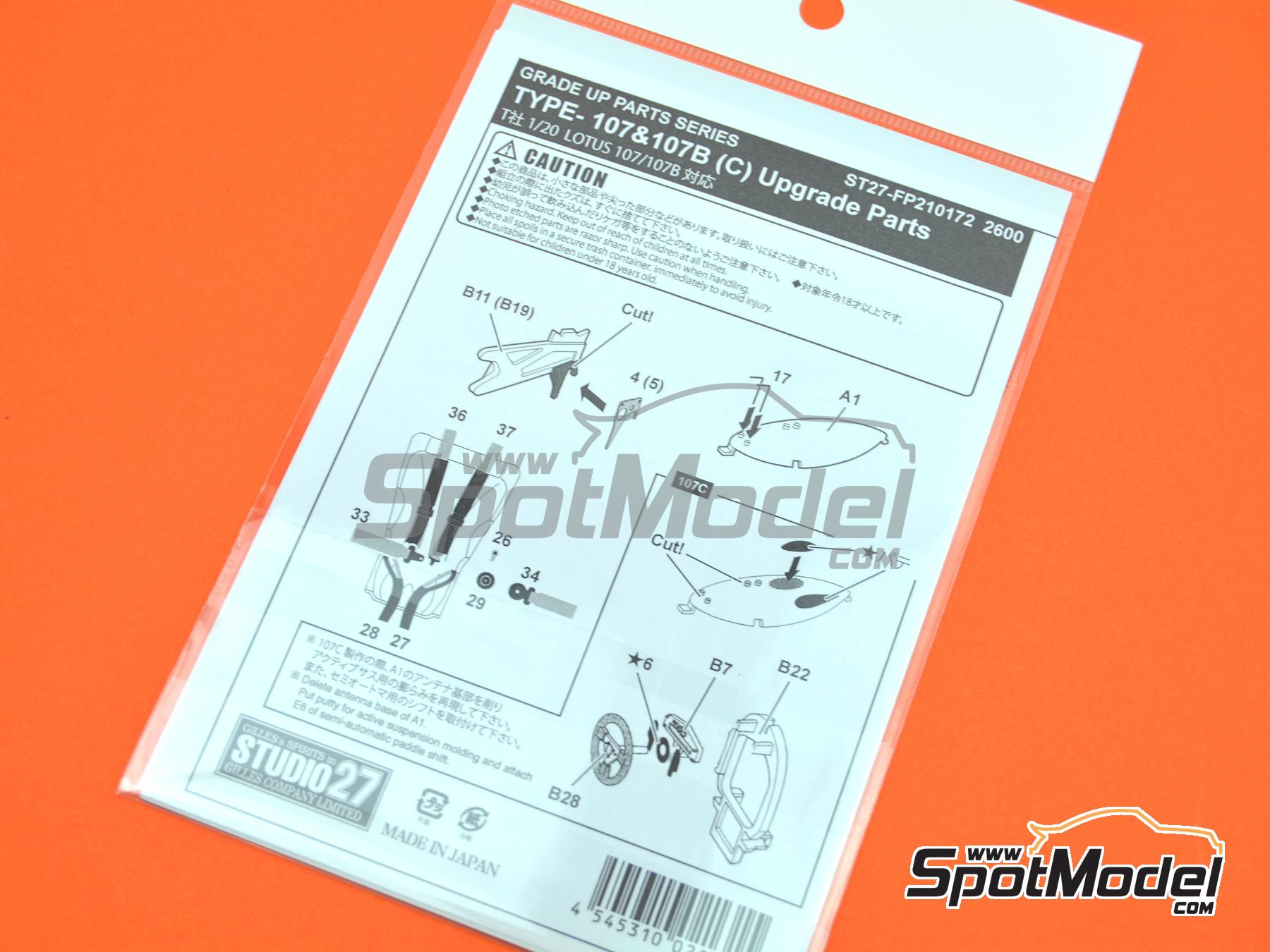 Image 3: Lotus Type 107 / 107B | Detail up set in 1/20 scale manufactured by Studio27 (ref.&nbsp;ST27-FP20172, also 4545310021315 and FP20172)