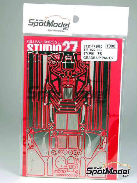 Studio27: Detail up set 1/20 scale - Lotus Ford Type 78 - FIA Formula 1  World Championship 1977 - for Tamiya references TAM20004 and TAM20065 (ref.  ST27-FP2060) | SpotModel