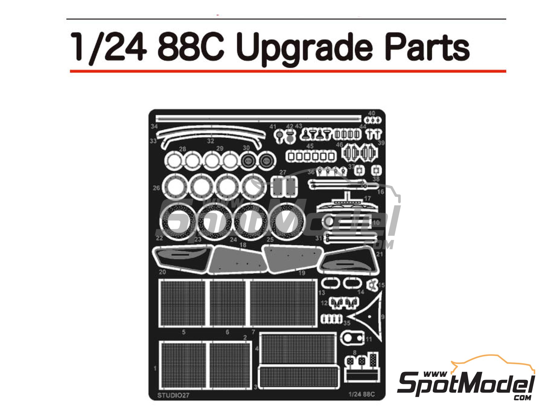 Image 1: Toyota 88C | Detail up set in 1/24 scale manufactured by Studio27 (ref.&nbsp;ST27-FP24208, also 4545310016809 and FP24208)