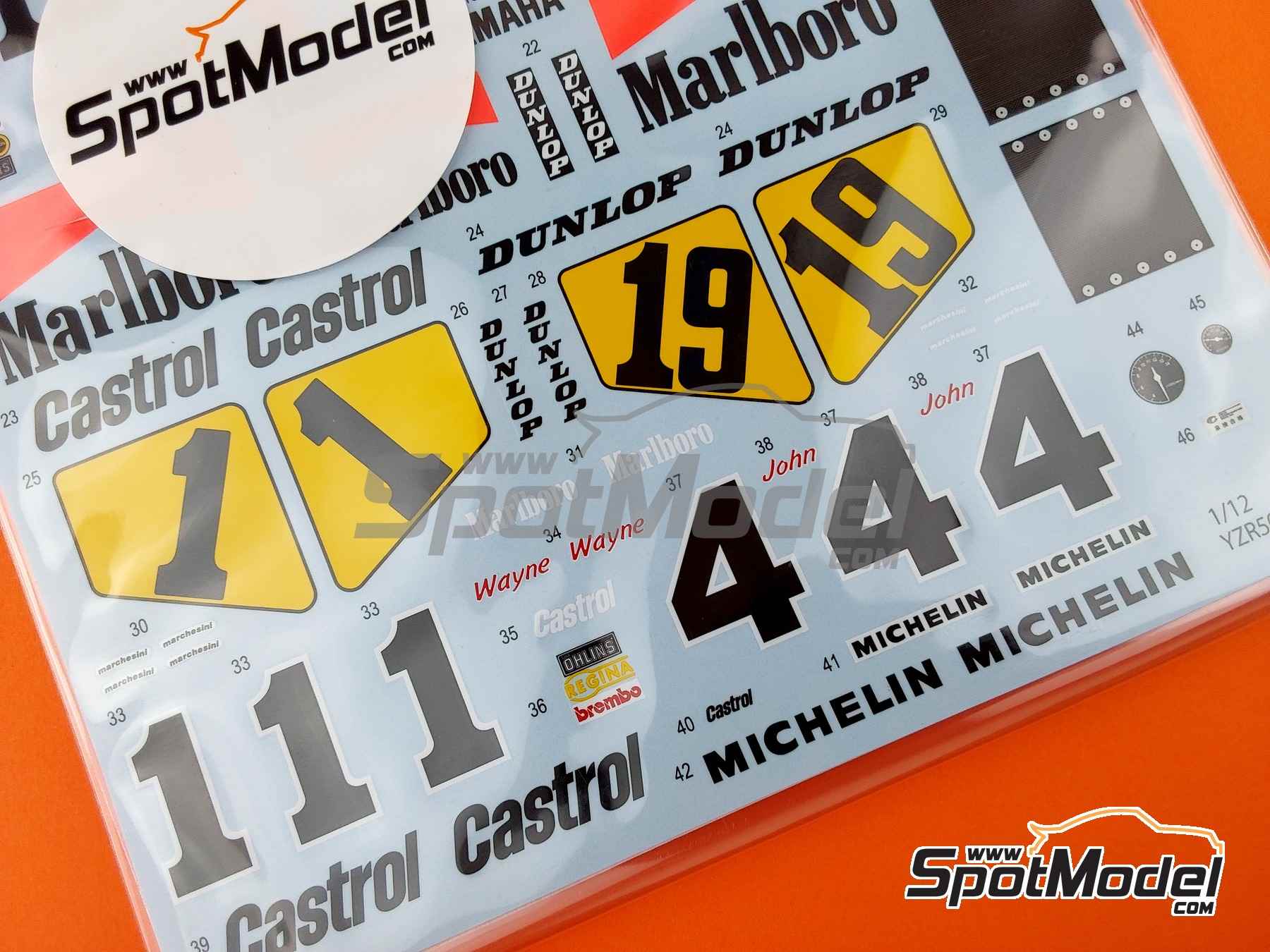 Image 3: Yamaha YZR500 Equipo Marlboro Team Roberts - Campeonato del Mundo de Motociclismo 1991 | Decoraci&oacute;n en escala&nbsp;1/12 fabricado por Studio27 (ref.&nbsp;ST27-SDT1257, tambien 4545310021025 y SDT1257)