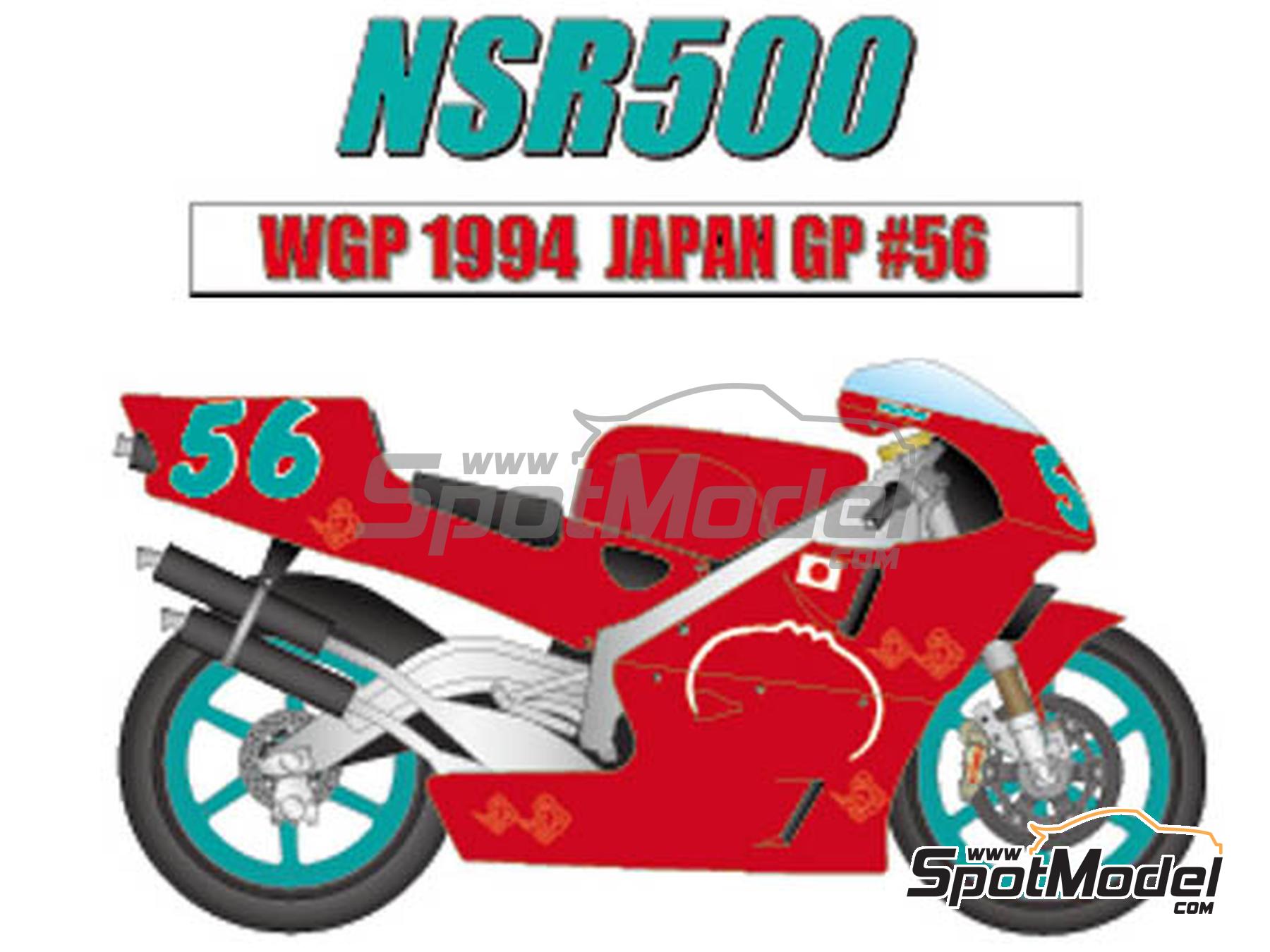 Honda NSR500 Mister Yumcha Blue Fox Team sponsored by Mister Donut -  Motorcycle Japanese Grand Prix 500cc 1994. Transkit in 1/12 scale  manufactured by
