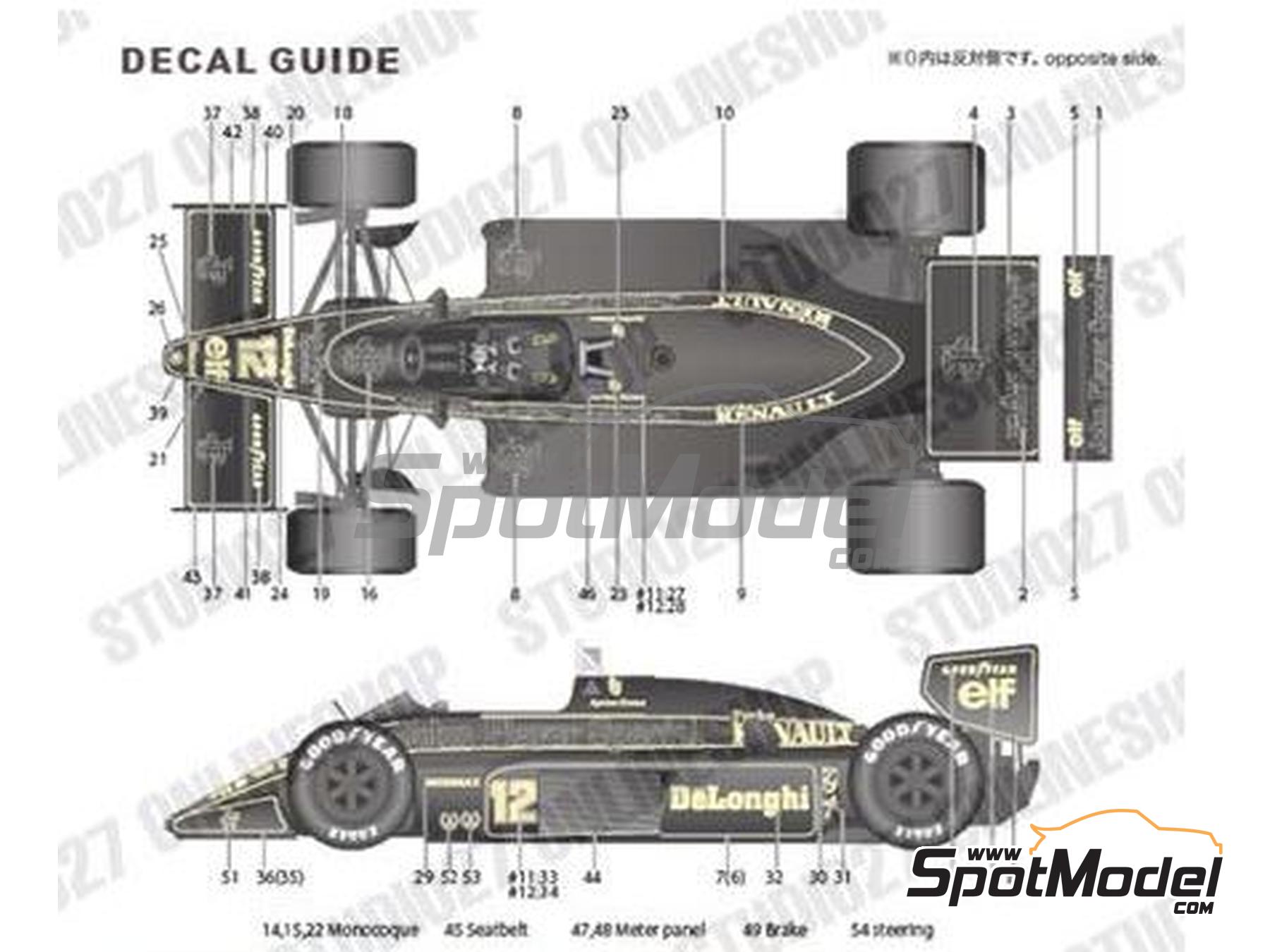 Studio27 TK2036R: Transkit 1/20 scale - Lotus Renault 98T