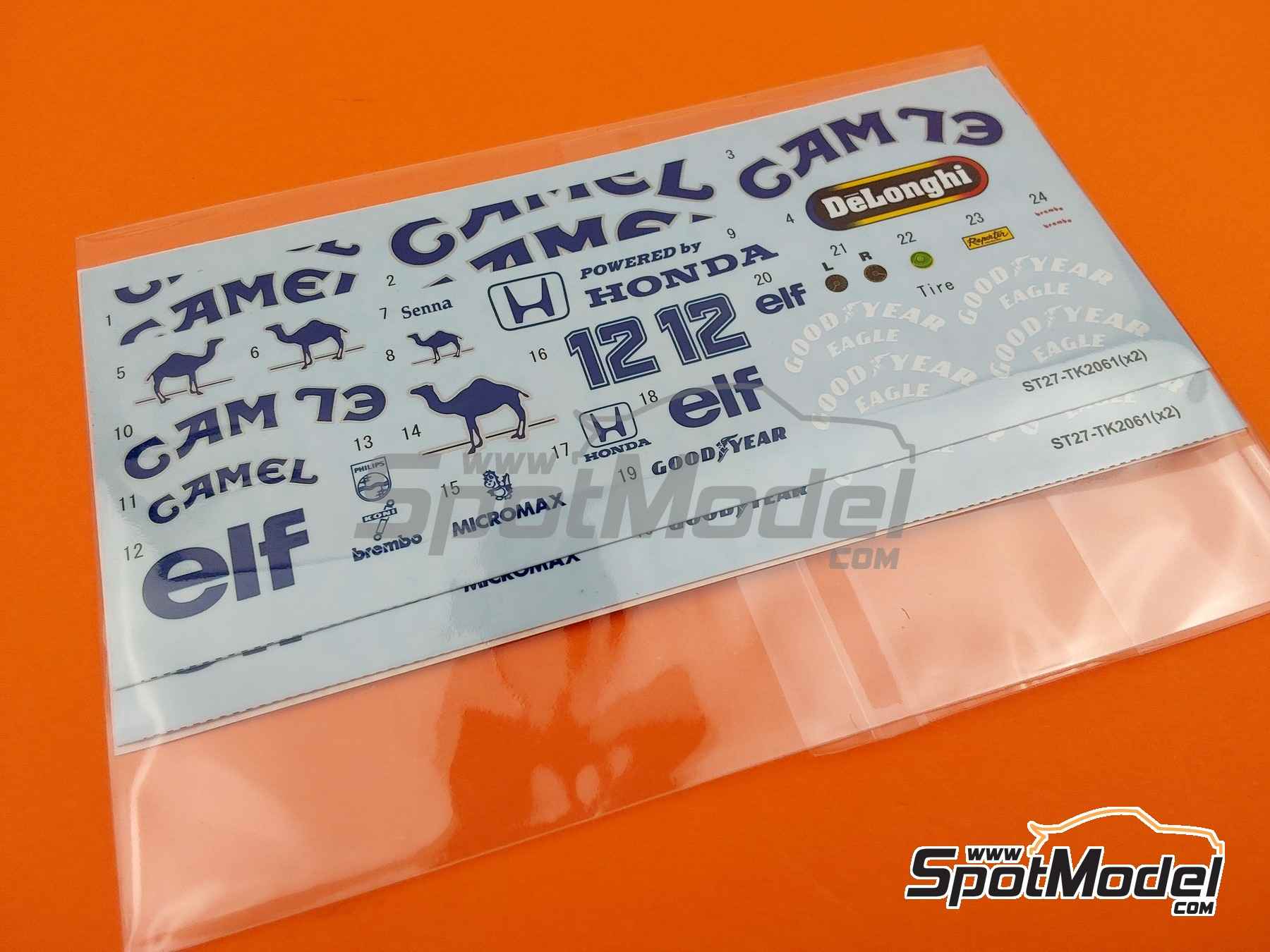 Image 5: Lotus Honda 98T Camel Lotus Honda Team - Formula 1 World Championship 1987 | Transkit in 1/20 scale manufactured by Studio27 (ref. ST27-TK2061R, also 4545310019688 and TK2061R)