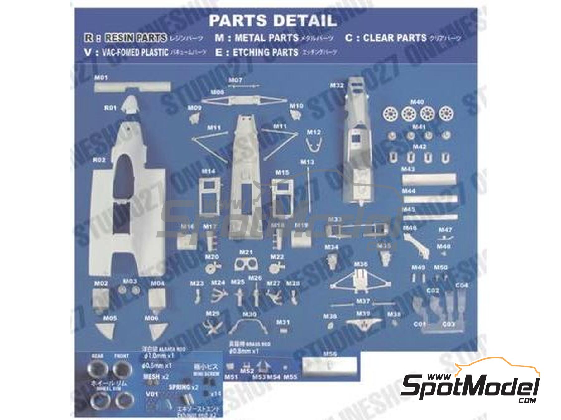 Image 2: Ferrari 126C2 Late Type Scuderia Ferrari SPA Team - German Formula 1 Grand Prix, Dutch Formula 1 Grand Prix, Italian Formula 1 Grand Prix 1982 | Transkit in 1/20 scale manufactured by Studio27 (ref.&nbsp;ST27-TK2065, also 4545310012245 and TK2065)