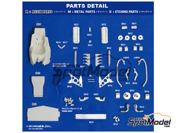 Image 1: Tyrrell Ford P34 Tyrrell Racing Team sponsored by ELF - Belgian Formula 1 Grand Prix 1976 | Transkit in 1/20 scale manufactured by Studio27 (ref.&nbsp;ST27-TK2072, also 4545310015987 and TK2072)