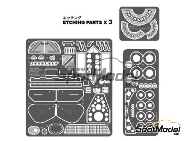 Image 3: Tyrrell Ford P34 Tyrrell Racing Team sponsored by ELF - Belgian Formula 1 Grand Prix 1976 | Transkit in 1/20 scale manufactured by Studio27 (ref.&nbsp;ST27-TK2072, also 4545310015987 and TK2072)