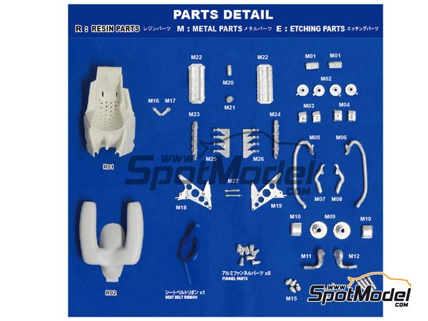 Image 1: Tyrrell Ford P34 Tyrrell Racing Team sponsored by ELF - Spanish Formula 1 Grand Prix, Qualifying version 1976 | Transkit in 1/20 scale manufactured by Studio27 (ref.&nbsp;ST27-TK2073, also 4545310015994 and TK2073)