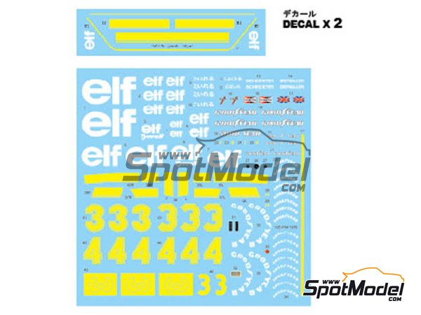 Image 2: Tyrrell Ford P34 Tyrrell Racing Team sponsored by ELF - Spanish Formula 1 Grand Prix, Qualifying version 1976 | Transkit in 1/20 scale manufactured by Studio27 (ref.&nbsp;ST27-TK2073, also 4545310015994 and TK2073)