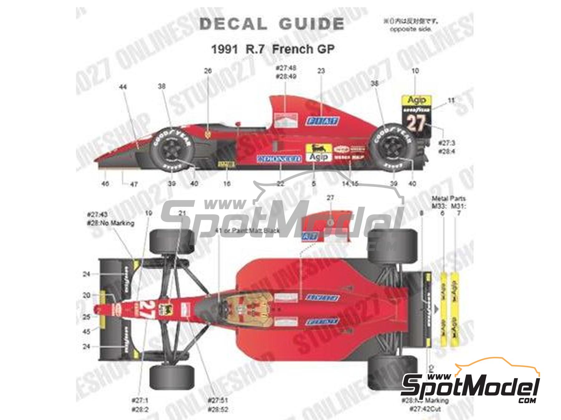 Studio27 TK2076: Transkit 1/20 scale - Ferrari 643 Scuderia Studio27 TK2076: Transkit 1/20 scale - Ferrari 643 Scuderia