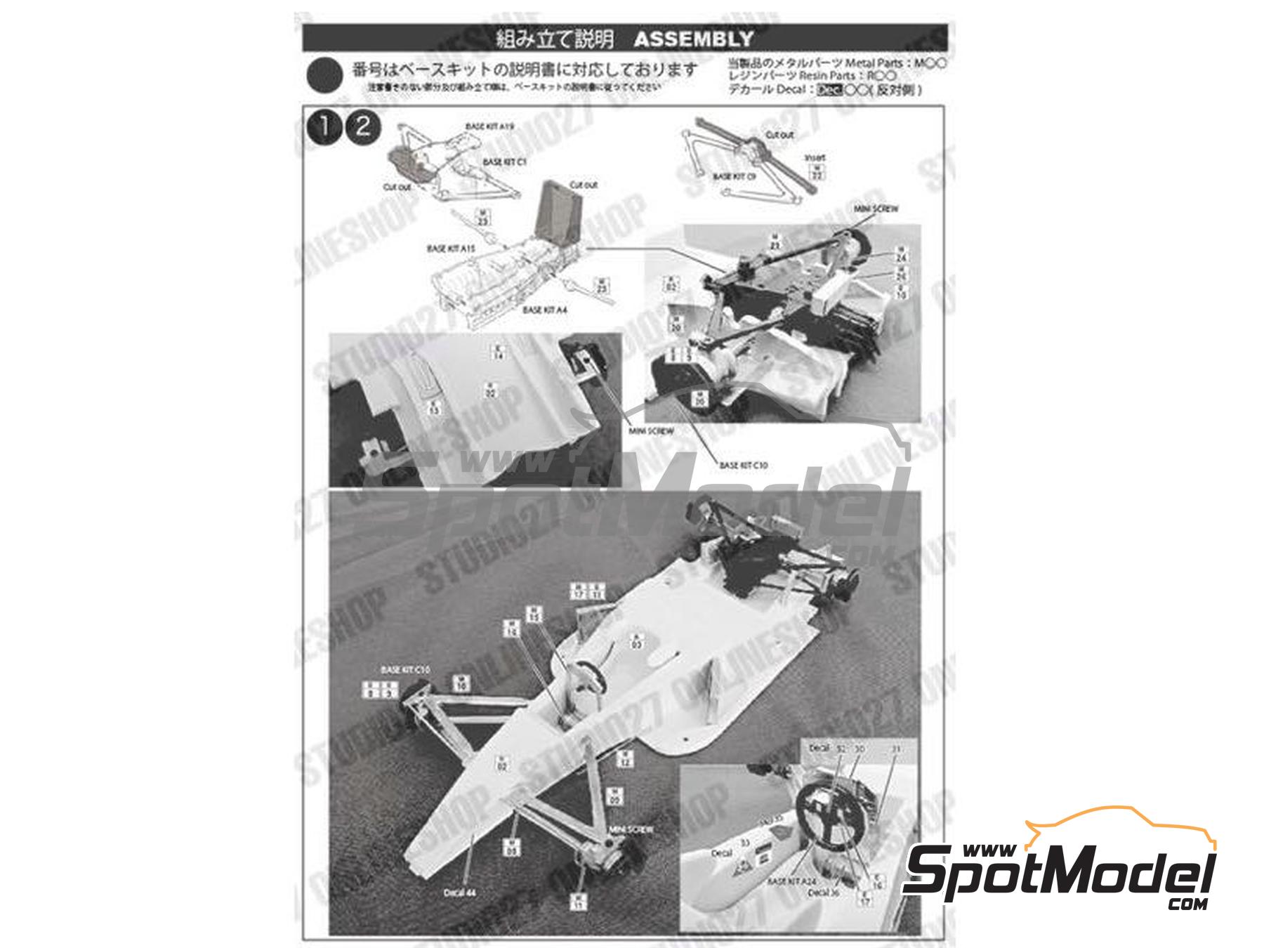 Image 4: Ferrari 643 Scuderia Ferrari Team sponsored by Pioneer - French Formula 1 Grand Prix 1991 | Transkit in 1/20 scale manufactured by Studio27 (ref.&nbsp;ST27-TK2076, also 4545310016472 and TK2076)