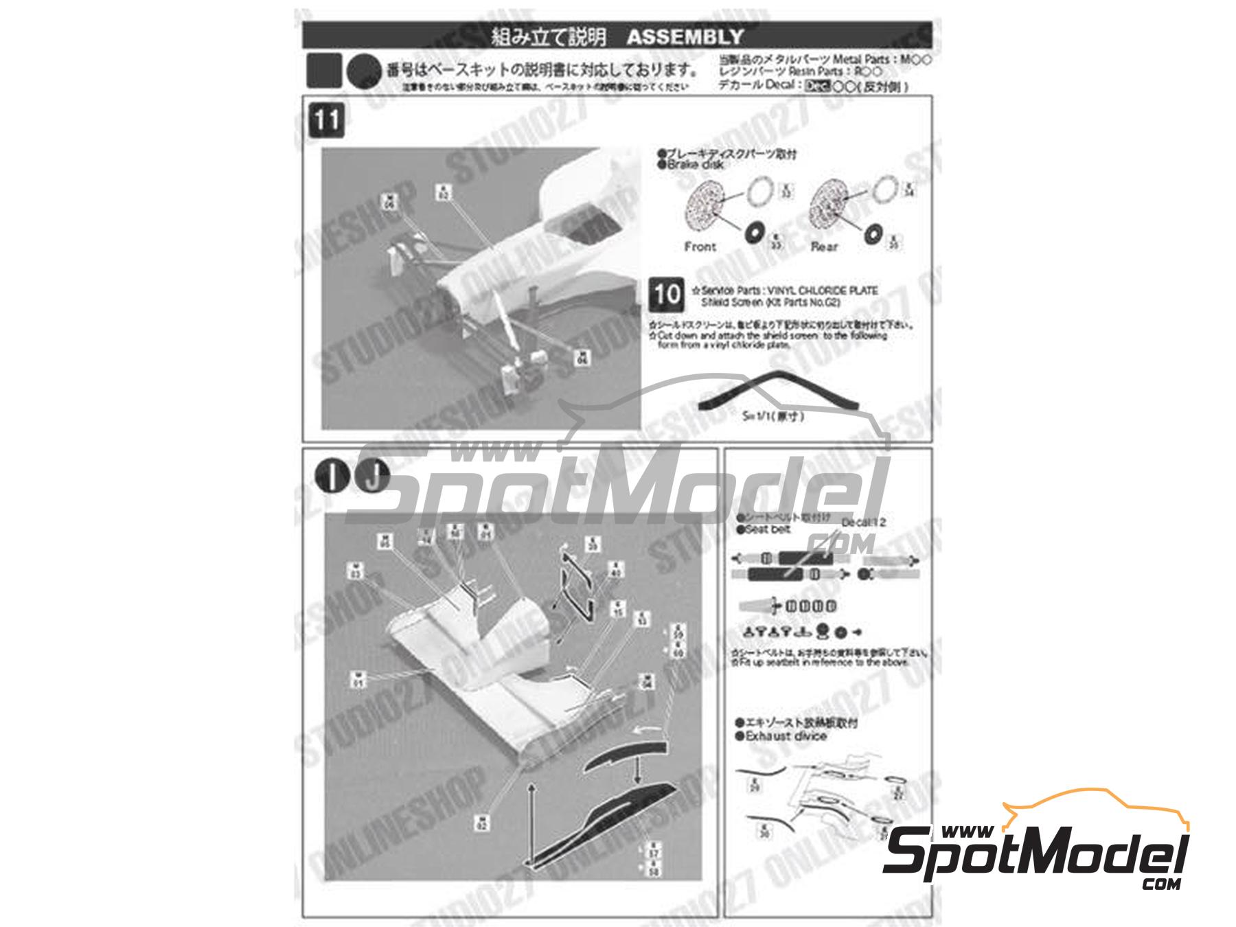 Image 3: Williams Renault FW14 Williams Grand Prix Engineering Team sponsored by Canon, Labatt's - Mexican Formula 1 Grand Prix 1991 | Marking / livery in 1/20 scale manufactured by Studio27 (ref. ST27-TK2078, also 4545310019381 and TK2078)