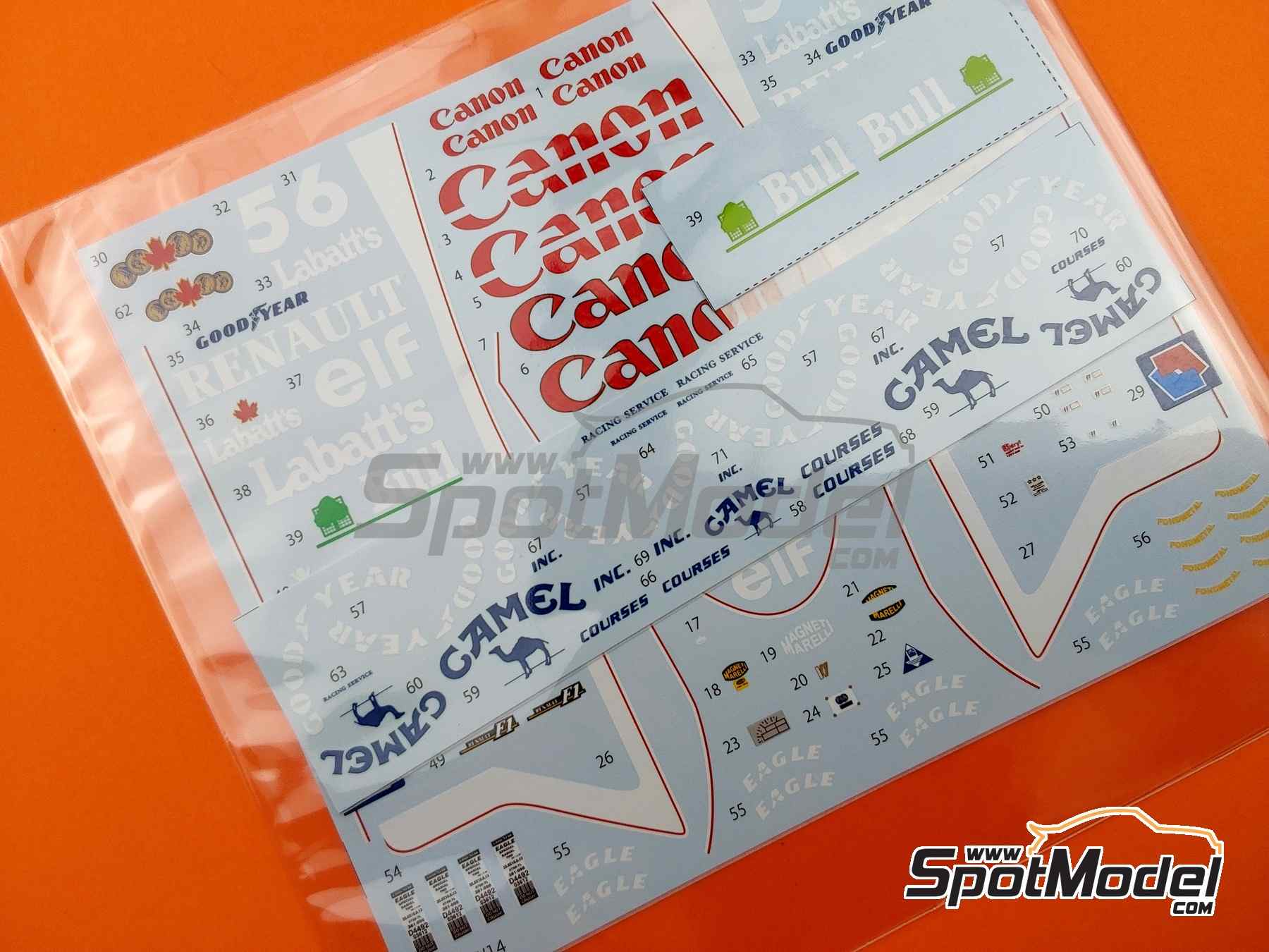 Image 5: Williams Renault FW14 Williams Grand Prix Engineering Team sponsored by Canon, Labatt's - Mexican Formula 1 Grand Prix 1991 | Marking / livery in 1/20 scale manufactured by Studio27 (ref. ST27-TK2078, also 4545310019381 and TK2078)