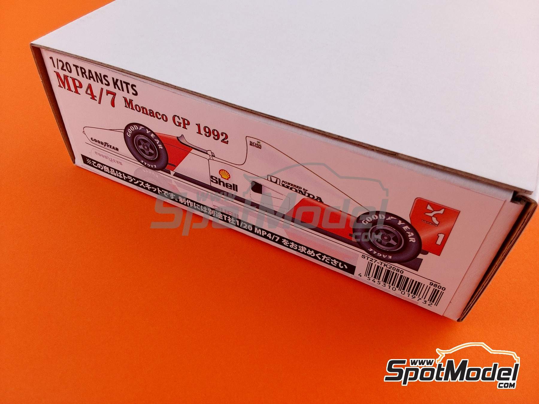 Image 7: McLaren Honda MP4/7 McLaren Racing Limited Team sponsored by Shell Marlboro - Monaco Formula 1 Grand Prix 1992 | Marking / livery in 1/20 scale manufactured by Studio27 (ref.&nbsp;ST27-TK2080, also 4545310019732 and TK2080)