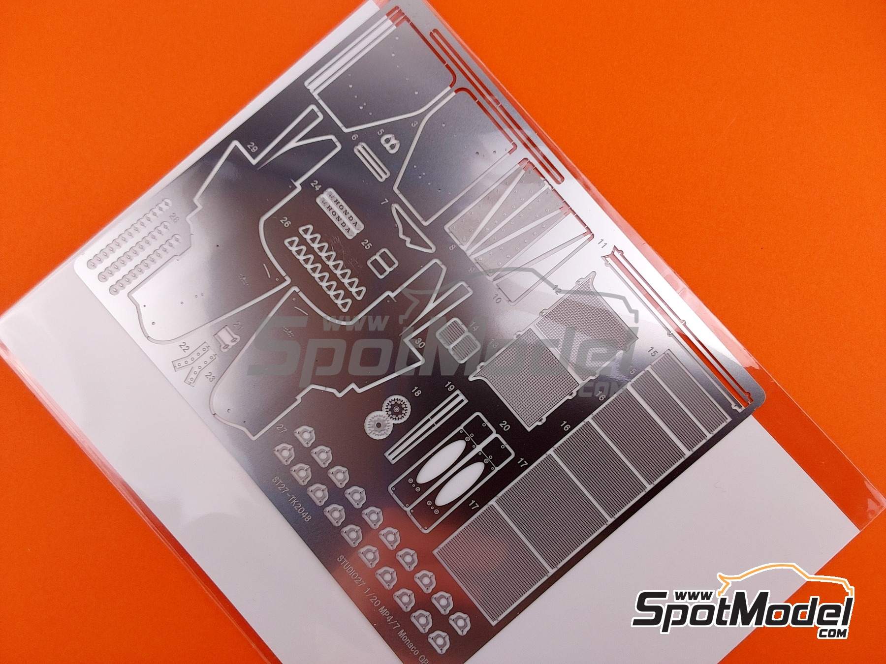 Image 8: McLaren Honda MP4/7 McLaren Racing Limited Team sponsored by Shell Marlboro - Monaco Formula 1 Grand Prix 1992 | Marking / livery in 1/20 scale manufactured by Studio27 (ref.&nbsp;ST27-TK2080, also 4545310019732 and TK2080)