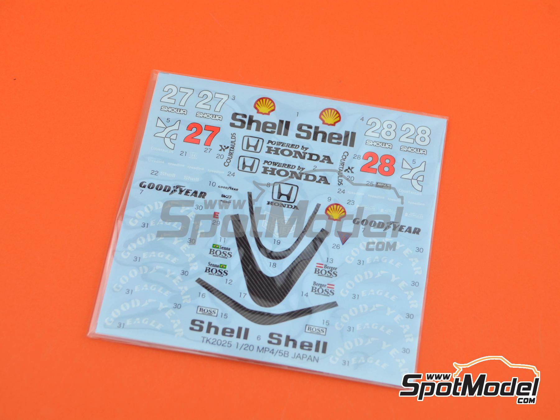 Image 3: McLaren Honda MP4/5B Equipo Honda Marlboro McLaren - Gran Premio de Fórmula 1 de Japón 1990 | Transkit en escala 1/20 fabricado por Studio27 (ref. ST27-TK2094, tambien 4545310021322 y TK2094)