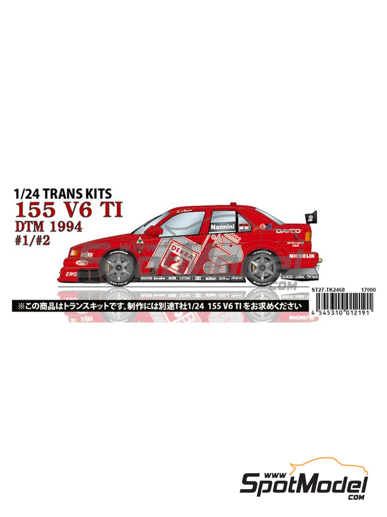 Alfa Romeo 155 V6 TI Alfa Corse Team - DTM 1994. Marking / livery in 1/24  scale manufactured by Studio27 (ref. ST27-TK2468, also 4545310012191 and TK2