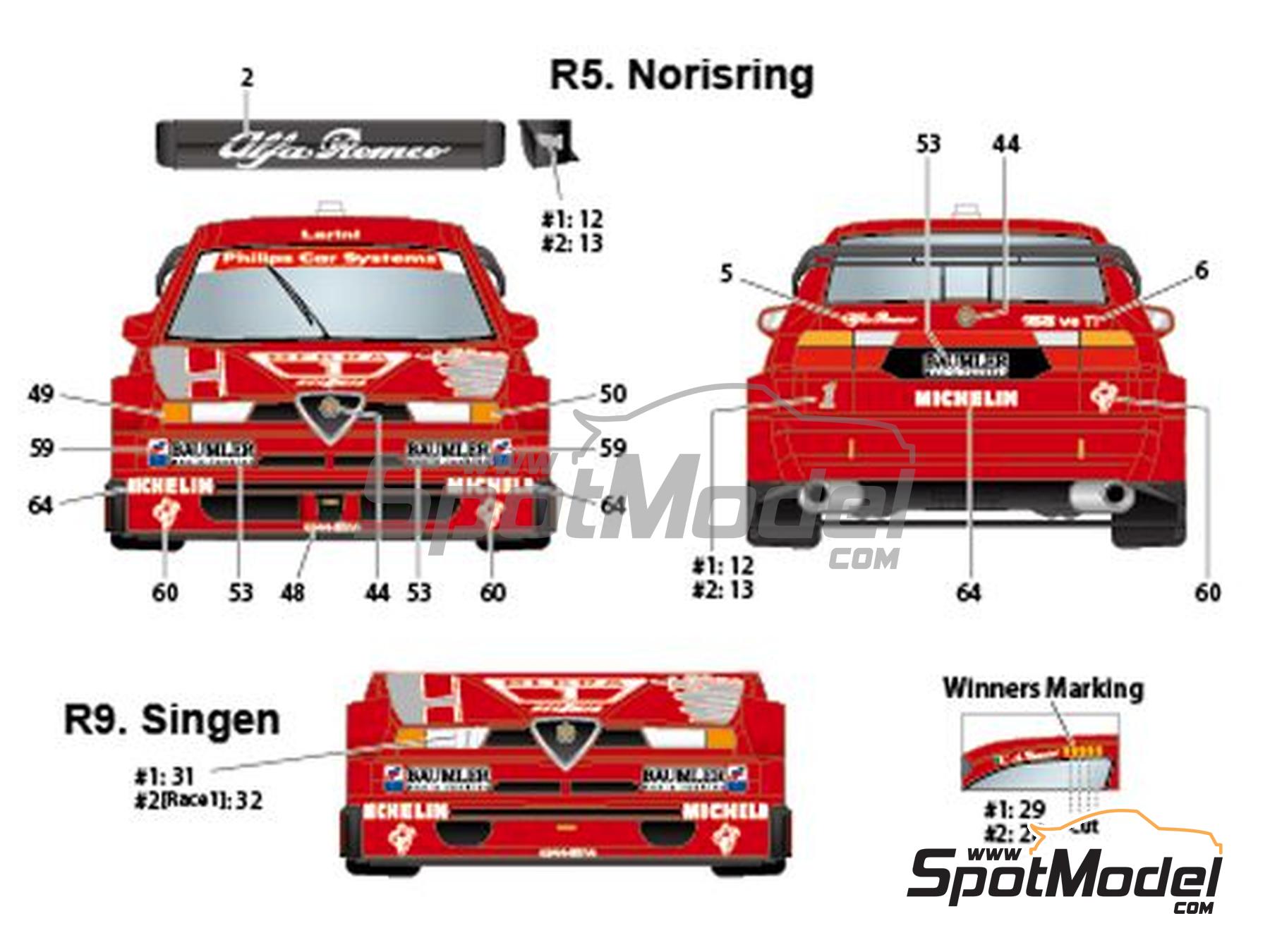 Studio27 TK2481: Marking / livery 1/24 scale - Alfa Romeo